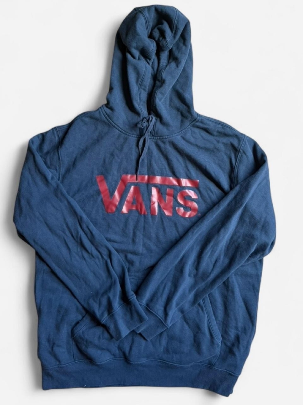 Vans Navy Pullover Hoodie with Red Logo